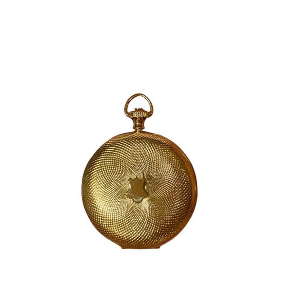 Vintage Gold Plated Pocketwatch Case Locket Shield Crest A La Carte - Picture 2 of 10